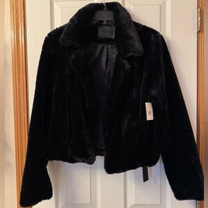 NWT Nordstrom BLANKNYC Cropped Faux Fur Jacket Size M